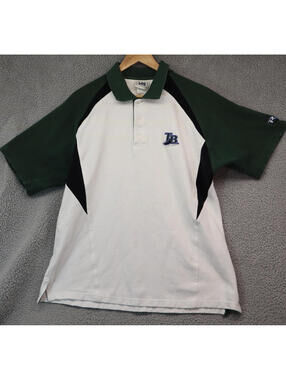 Lee Sport Tampa Bay Devil Rays Men Large Polo Shirt y2k